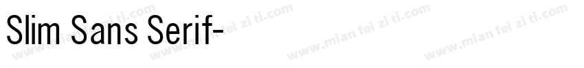 Slim Sans Serif字体转换